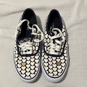 Joe Boxer White and Gold Heart Sneakers